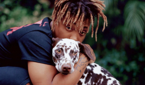 an image of Juice WRLD with his dog