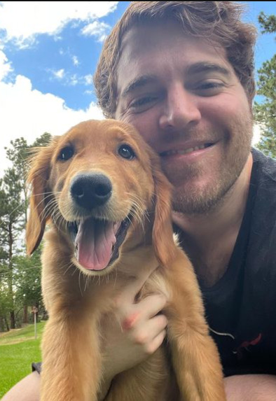 An image of Shawn Dawson With is dog